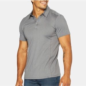 Hylete Bamboo Blend Short Sleeve Active Polo Grey Size Men's Small